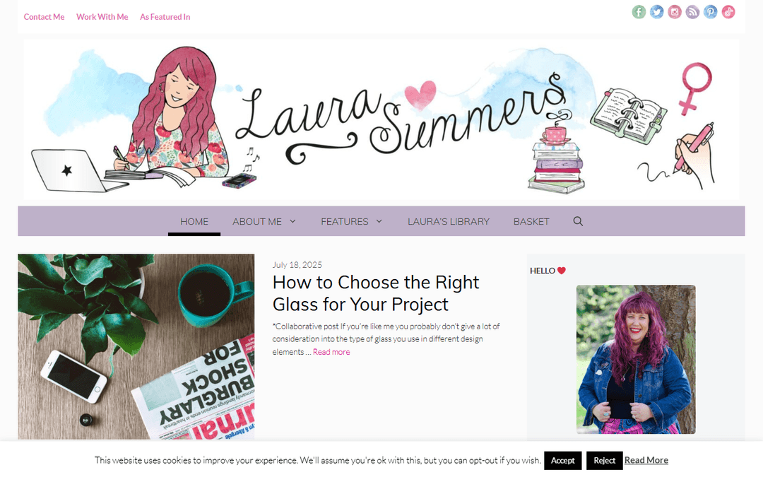 laurasummers.co.uk publisher screenshot
