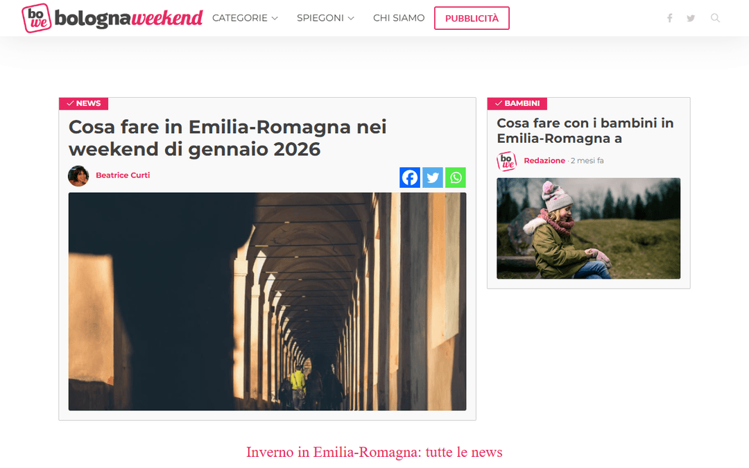 bolognaweekend.it publisher screenshot