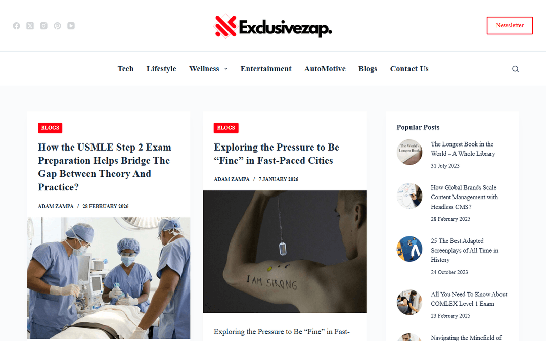 exclusivezap.com publisher screenshot