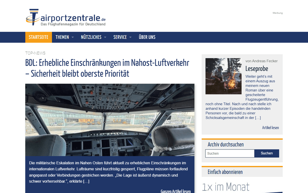 airportzentrale.de publisher screenshot
