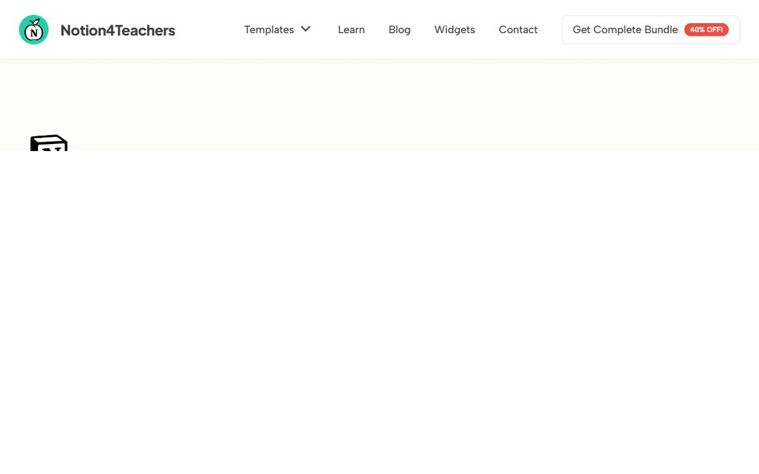 notion4teachers.com publisher screenshot