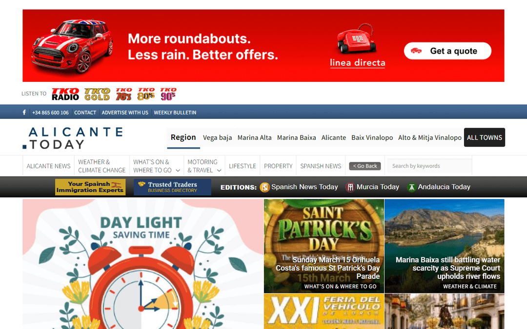 alicantetoday.com publisher screenshot