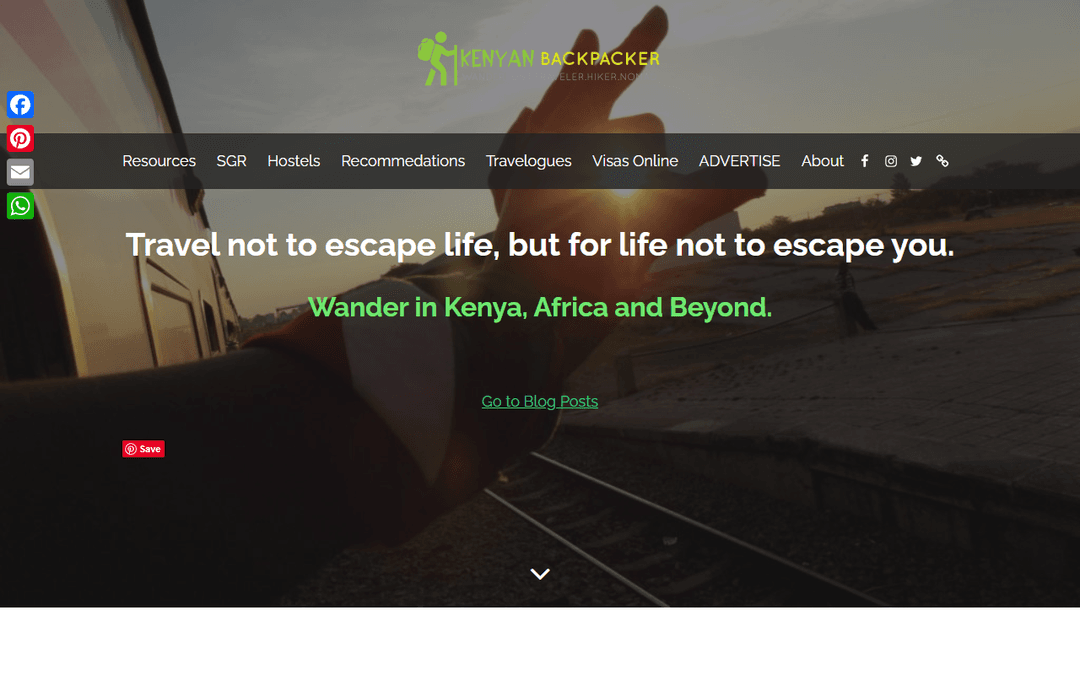 kenyanbackpacker.com publisher screenshot