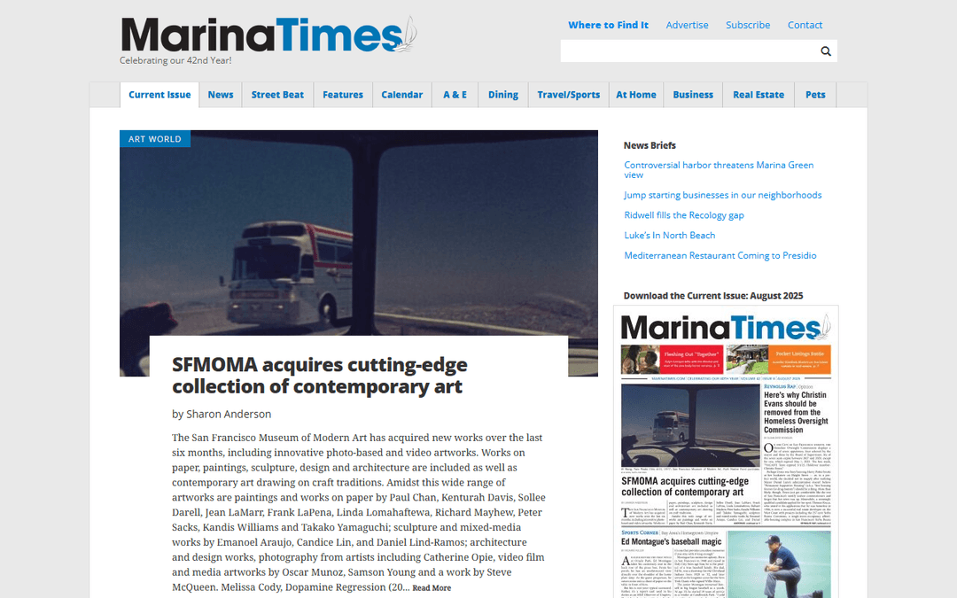 marinatimes.com publisher screenshot
