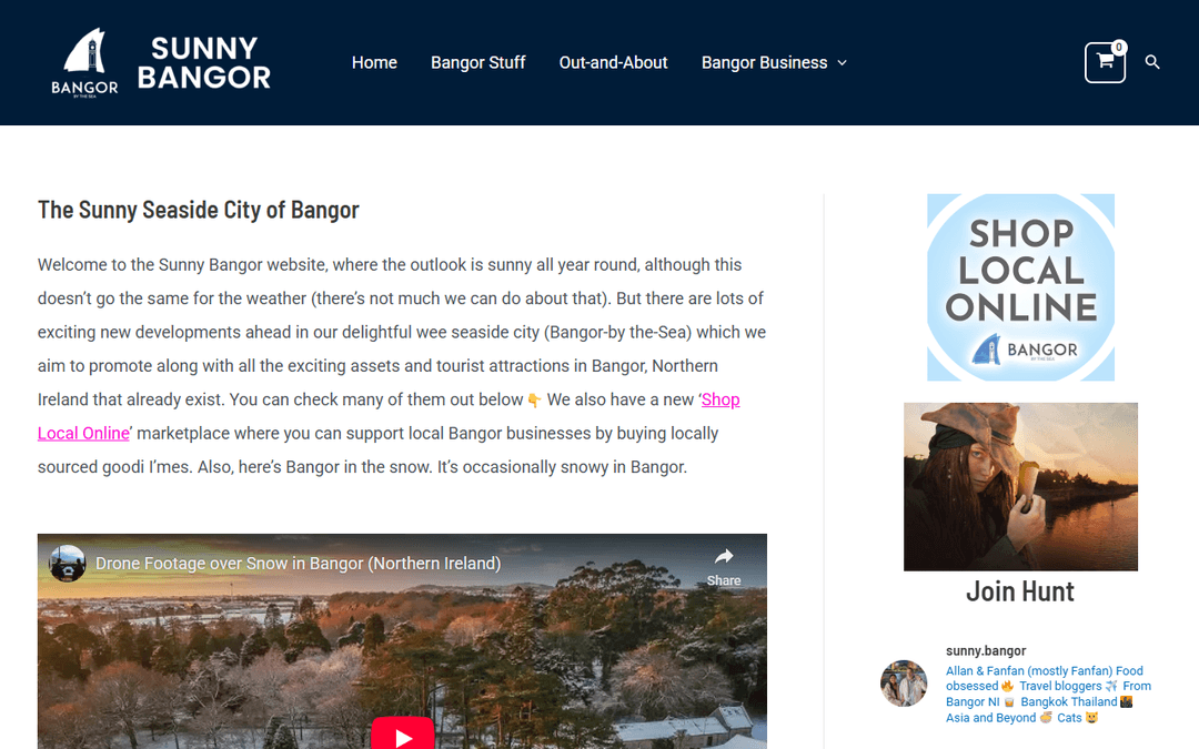 sunnybangor.com publisher screenshot