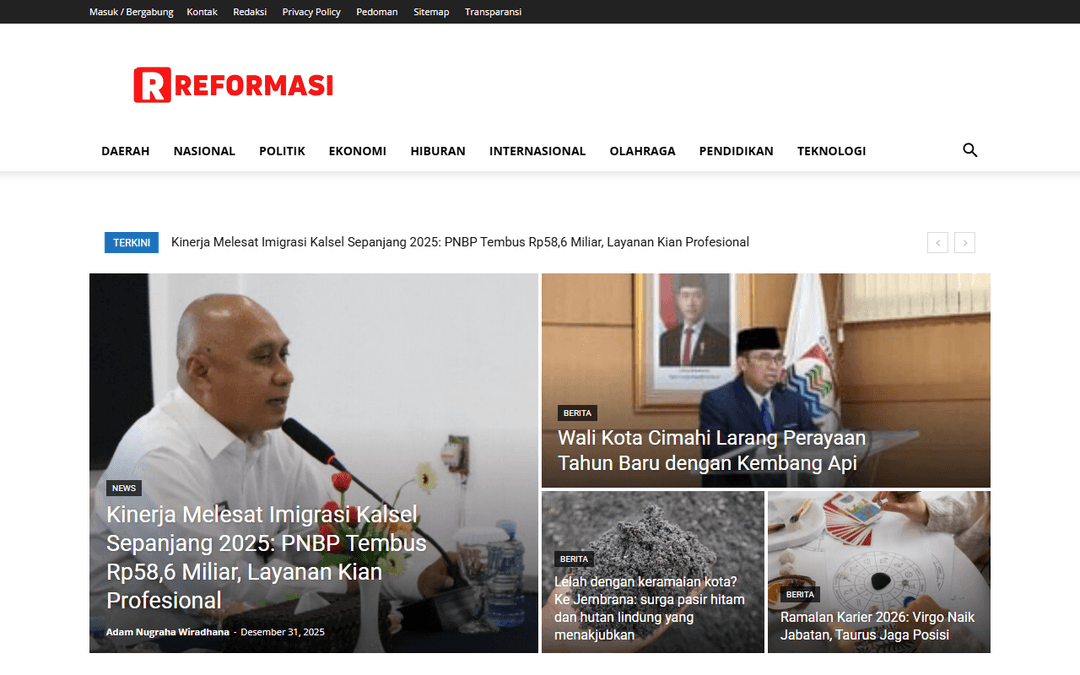 reformasi.co.id publisher screenshot