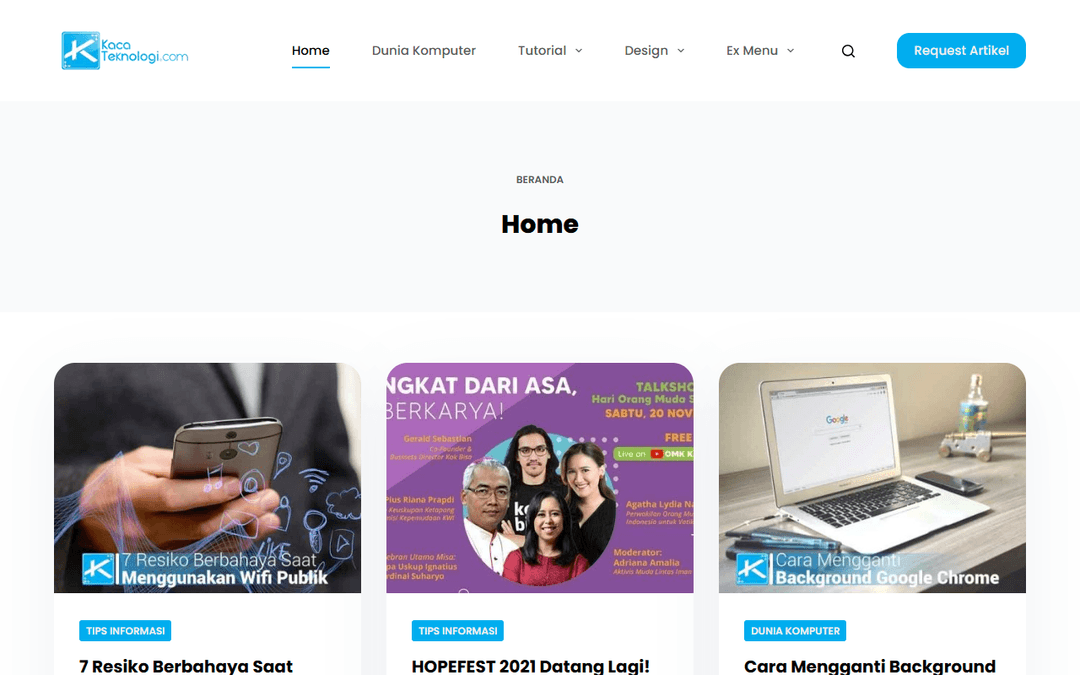 kacateknologi.com publisher screenshot