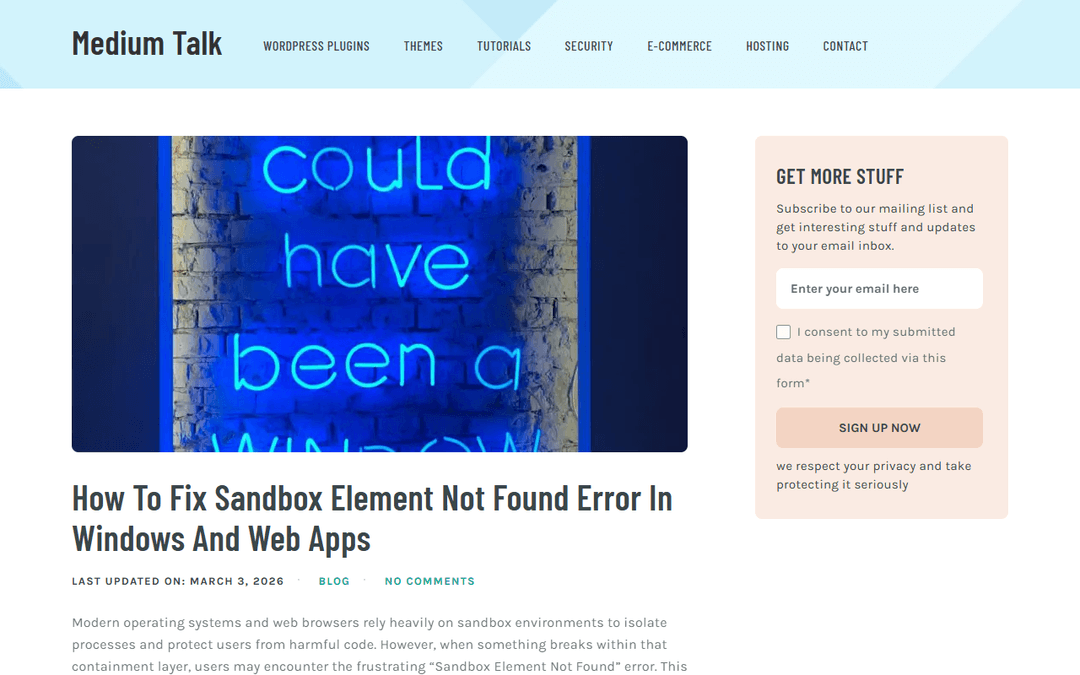 mediumtalk.net publisher screenshot