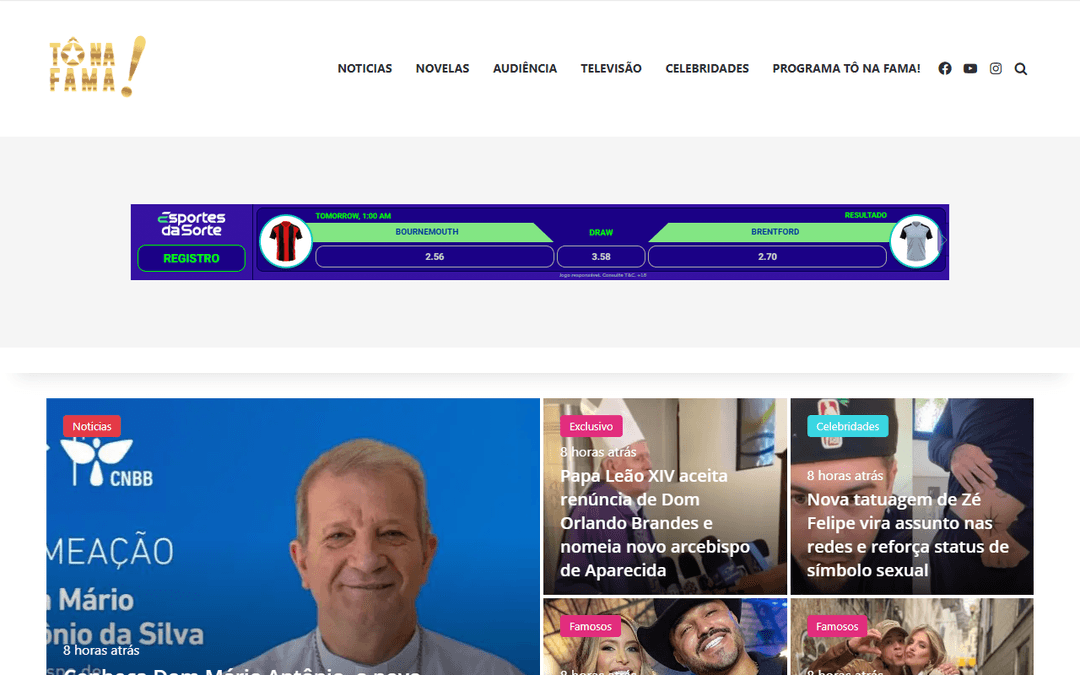 tonafama.ig.com.br publisher screenshot