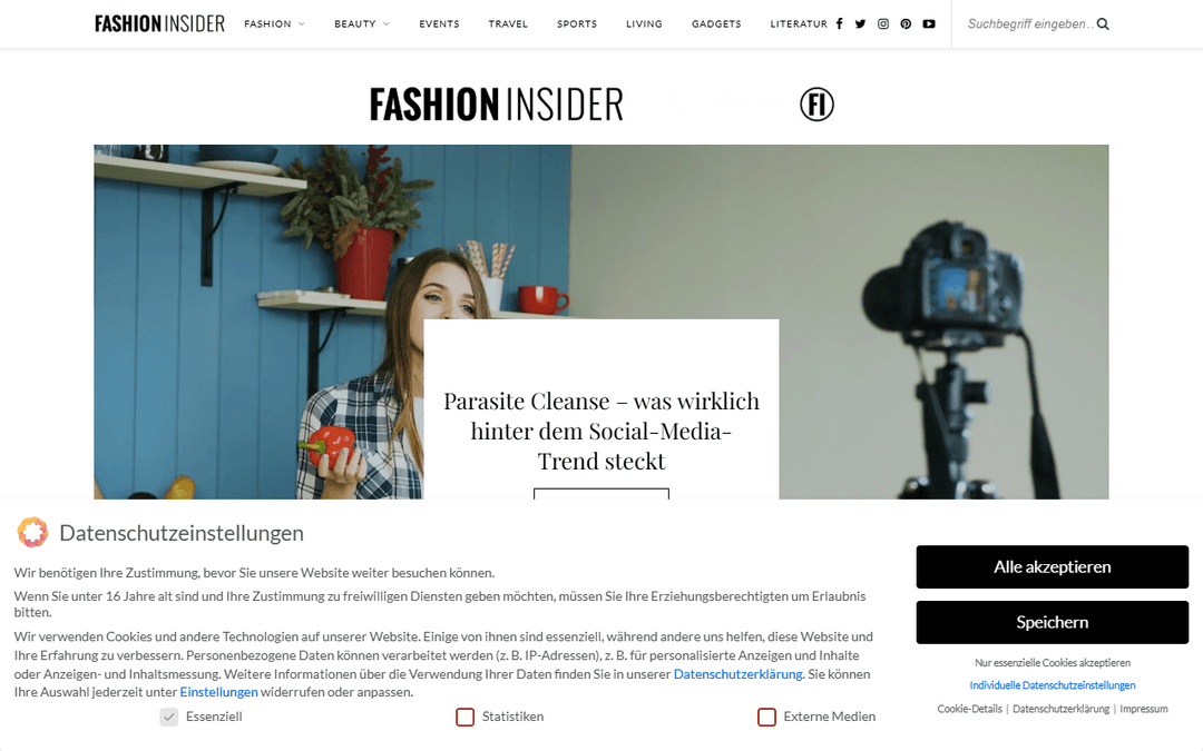 fashion-insider.de publisher screenshot