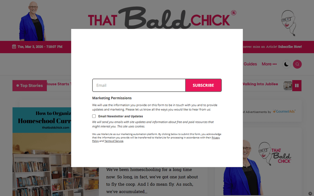 thatbaldchick.com publisher screenshot
