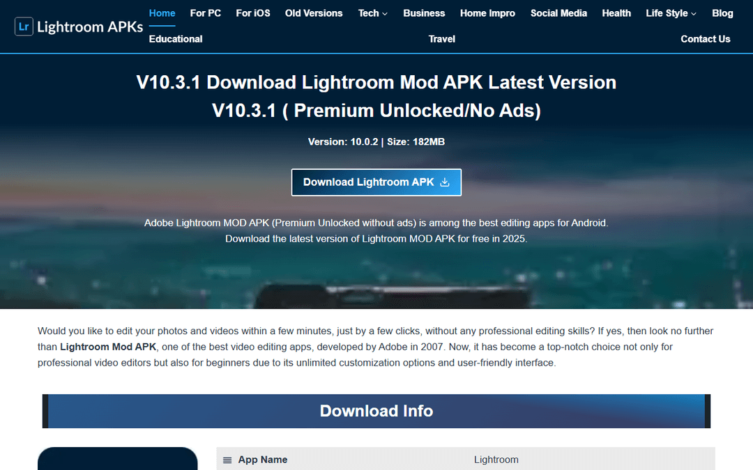 lightroomapks.org publisher screenshot