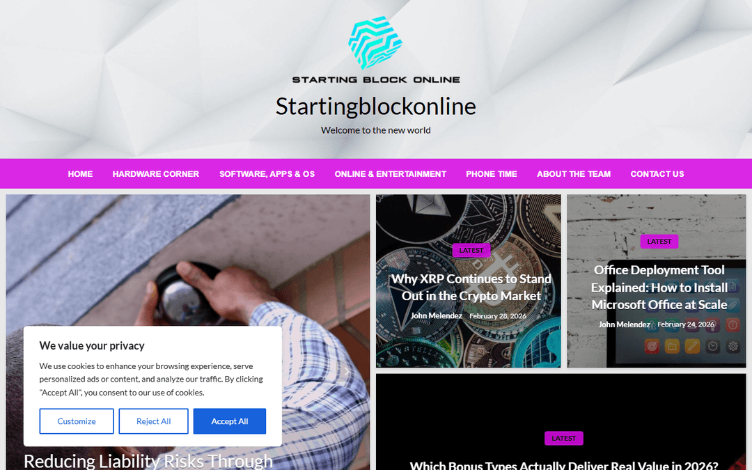 startingblockonline.com publisher screenshot