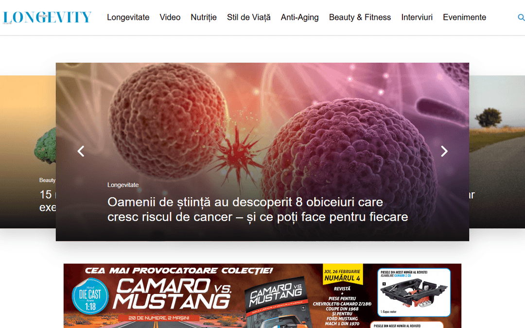 longevitymagazine.ro publisher screenshot