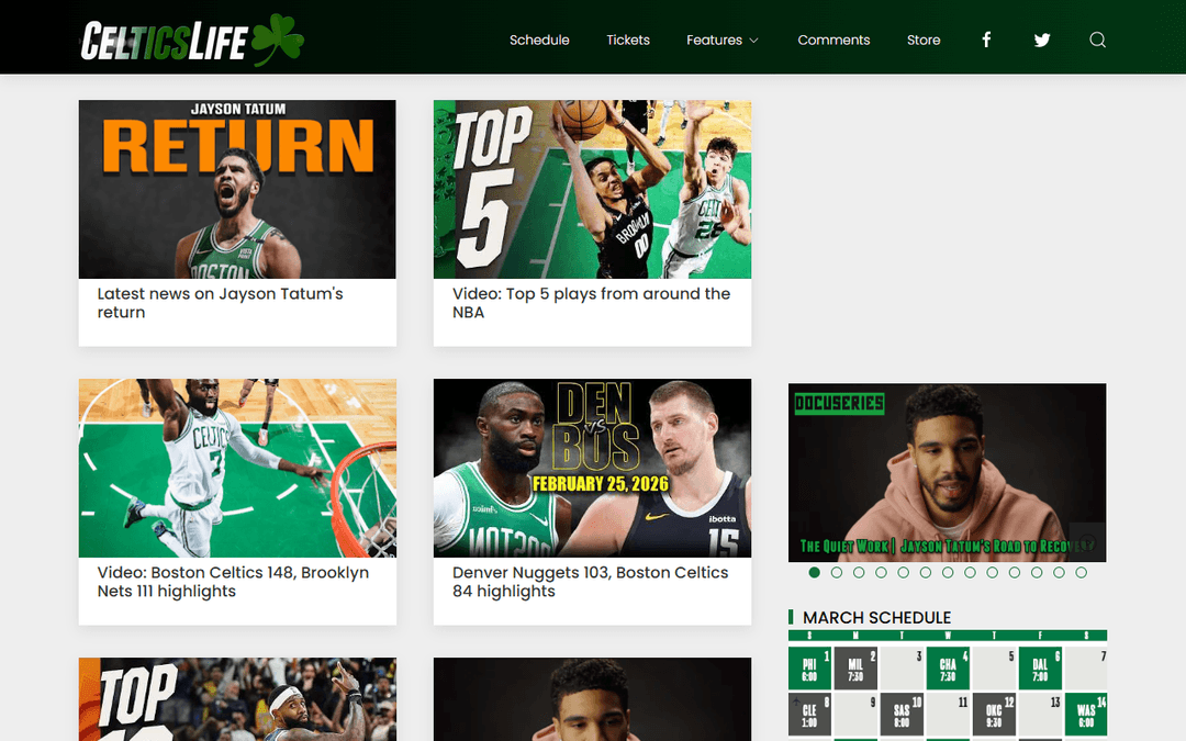 celticslife.com publisher screenshot