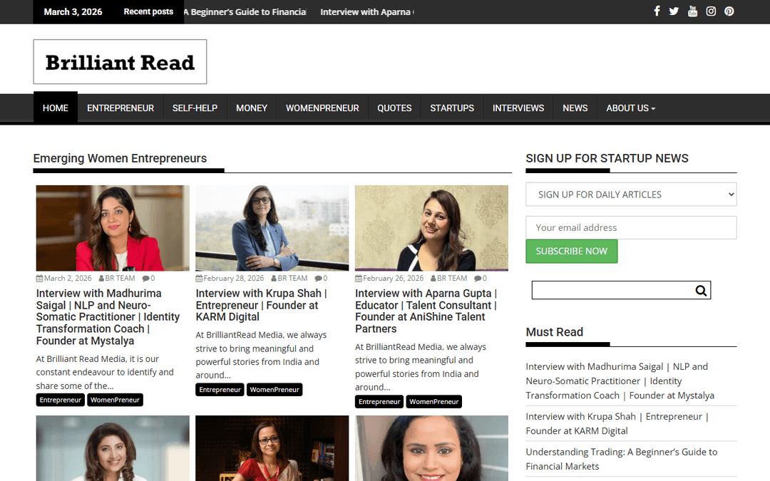 brilliantread.com publisher screenshot