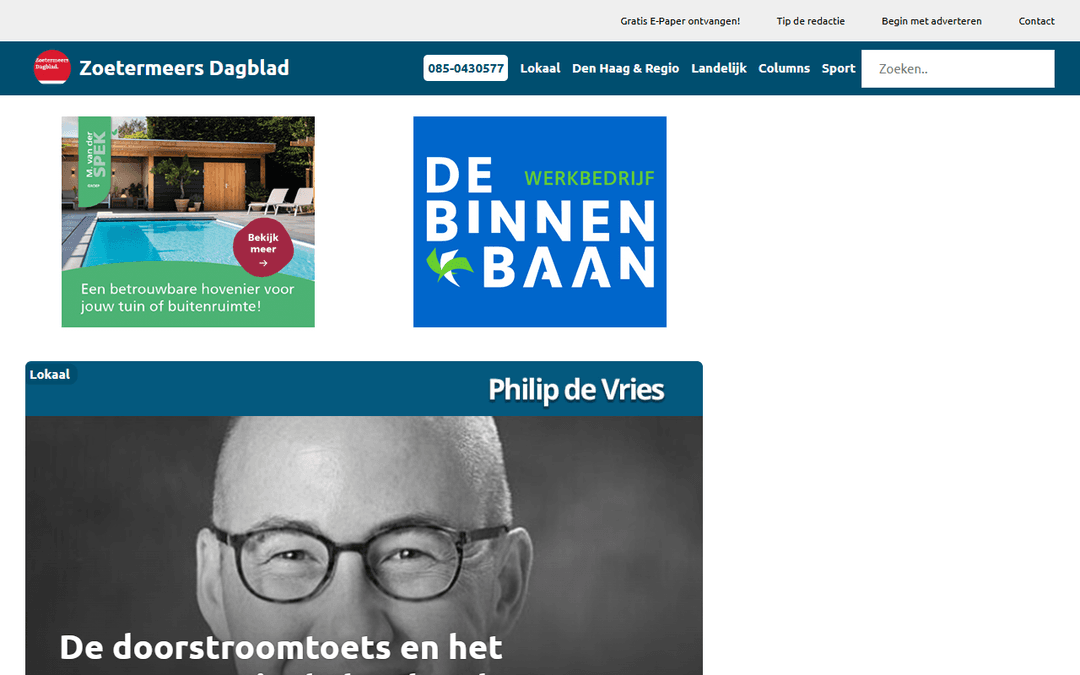 zoetermeersdagblad.nl publisher screenshot