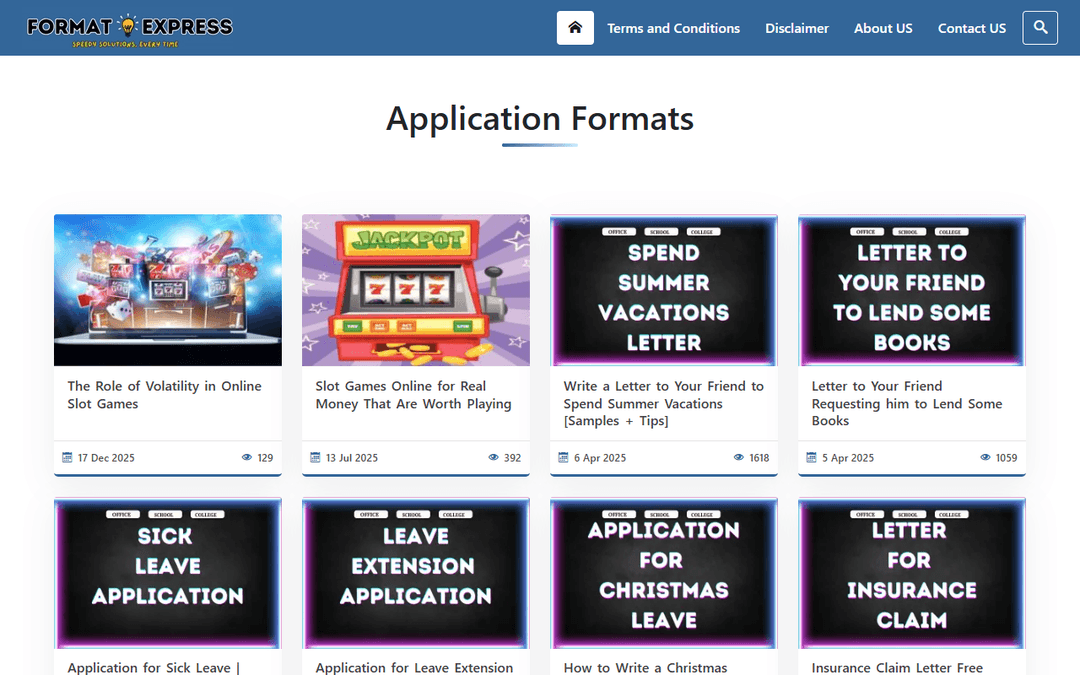 formatexpress.net publisher screenshot