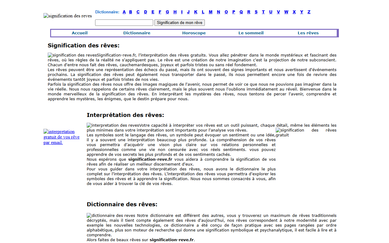 signification-reve.fr publisher screenshot