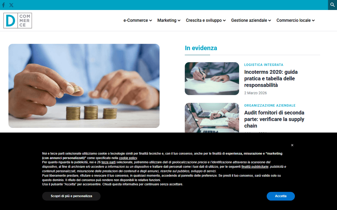 dcommerce.it publisher screenshot