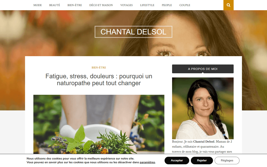 chantaldelsol.fr publisher screenshot