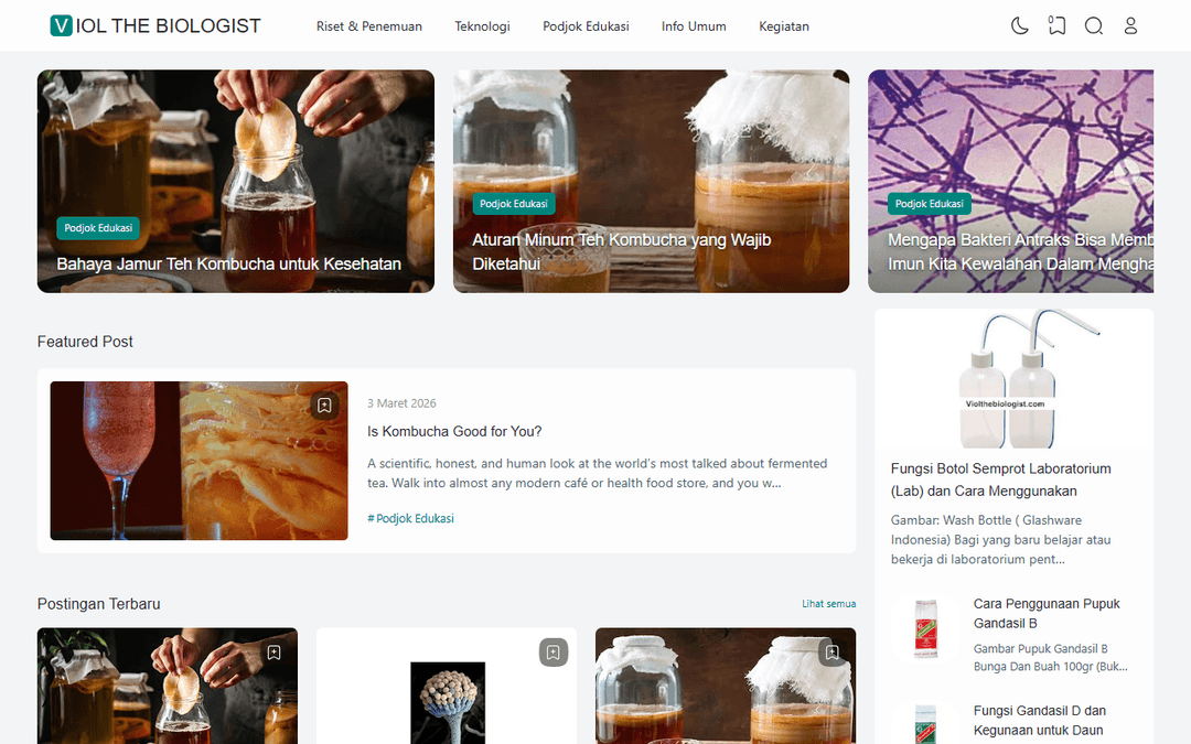 violthebiologist.com publisher screenshot