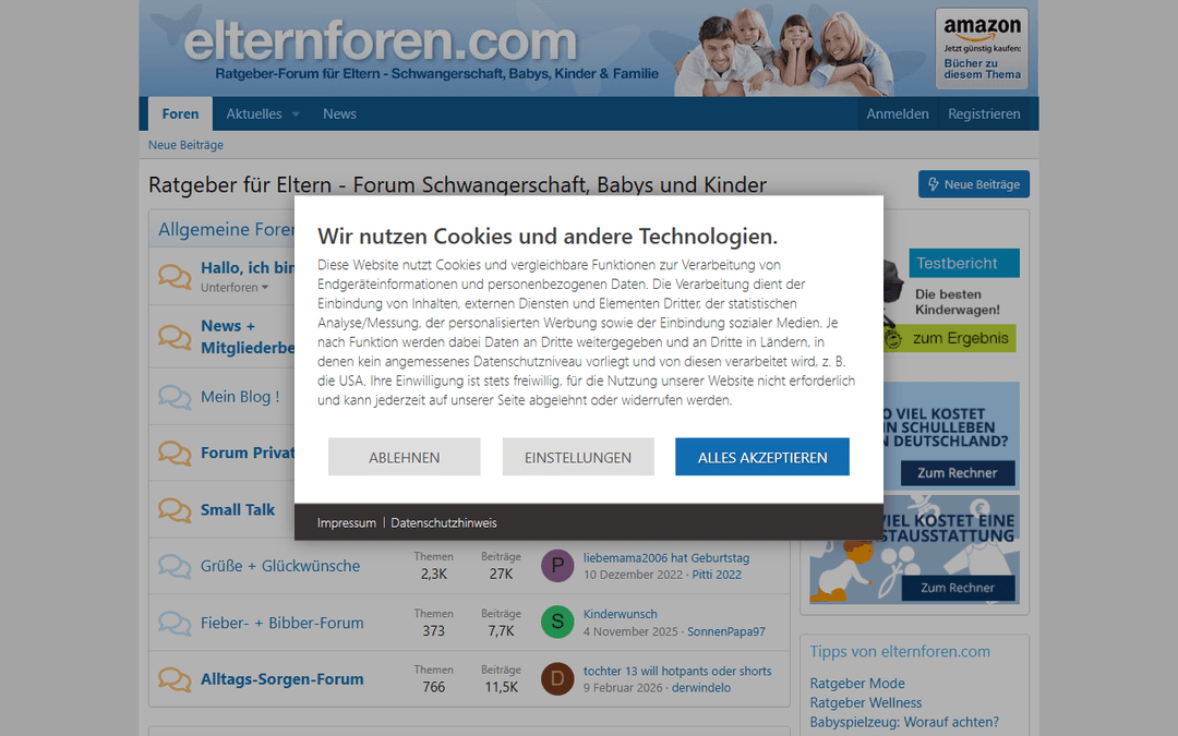 elternforen.com publisher screenshot