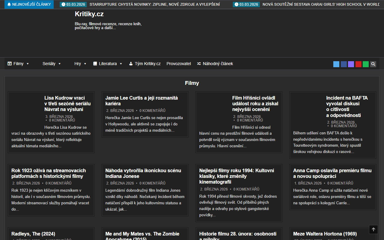 kritiky.cz publisher screenshot