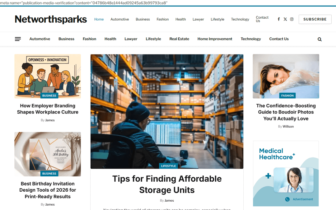 networthsparks.com publisher screenshot