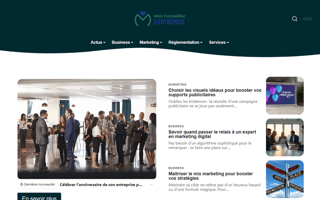 monconseillerdentreprise.fr publisher screenshot