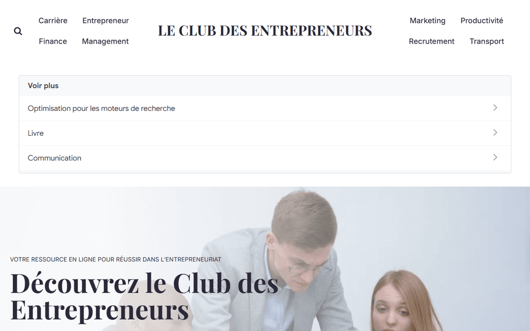 le-club-des-entrepreneurs.fr publisher screenshot