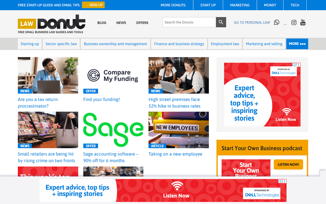 lawdonut.co.uk publisher screenshot