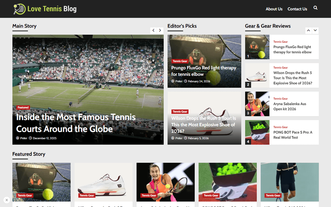lovetennisblog.com publisher screenshot