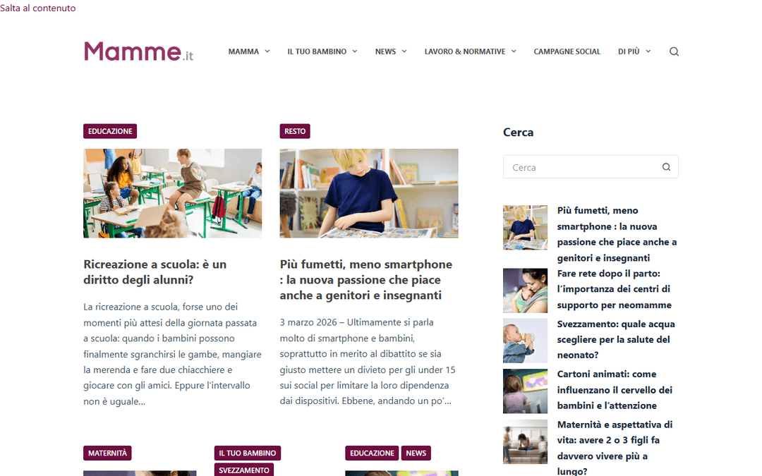 mamme.it publisher screenshot