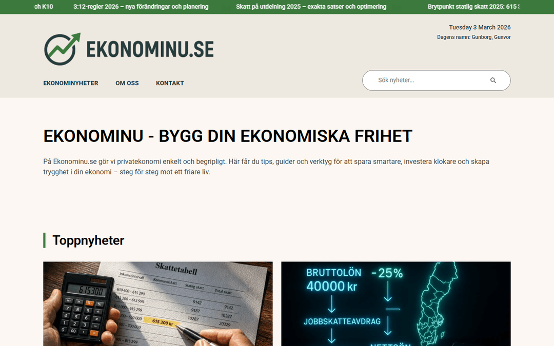 ekonominu.se publisher screenshot