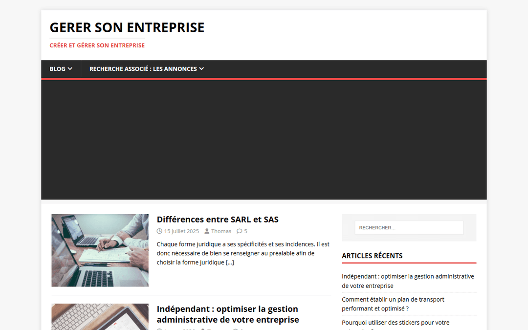gerer-son-entreprise.fr publisher screenshot