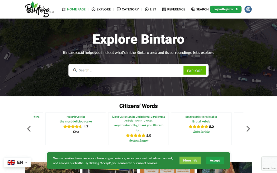 bintaro.co.id publisher screenshot