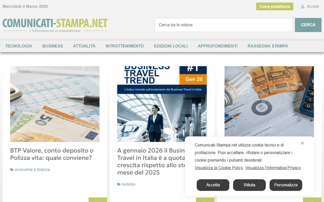 comunicati-stampa.net publisher screenshot