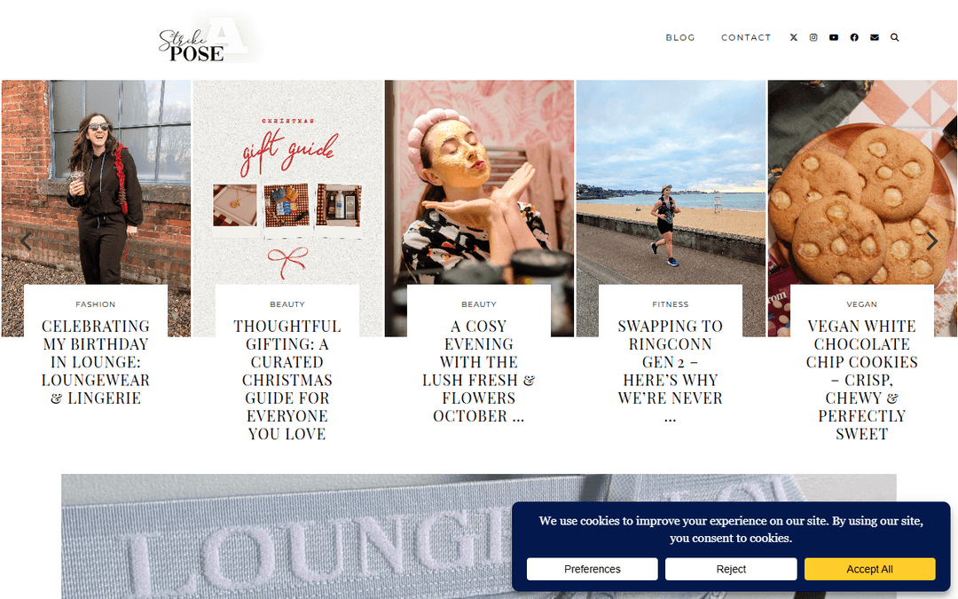 strikeapose.co.uk publisher screenshot