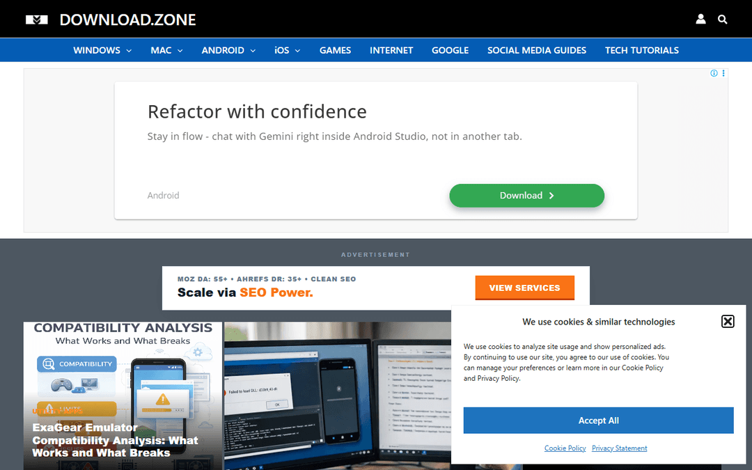 download.zone publisher screenshot