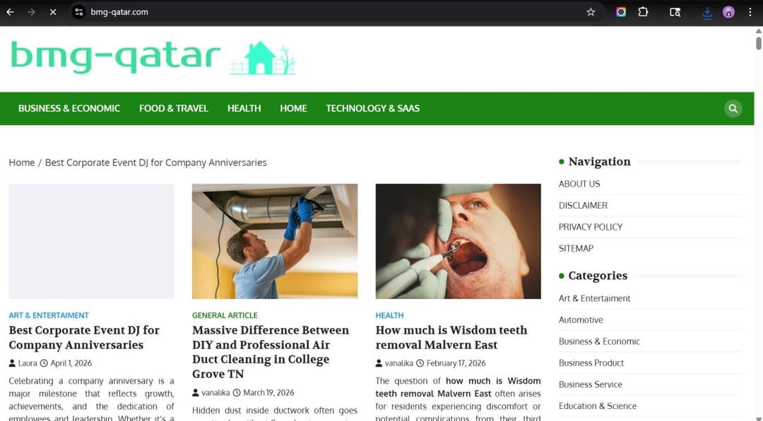 bmg-qatar.com publisher screenshot